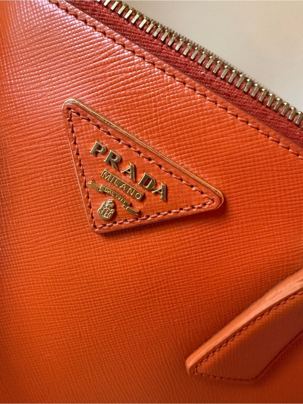 Prada Saffiano Leather Lux Galleria Double Zip Tote - Picture 9 of 15